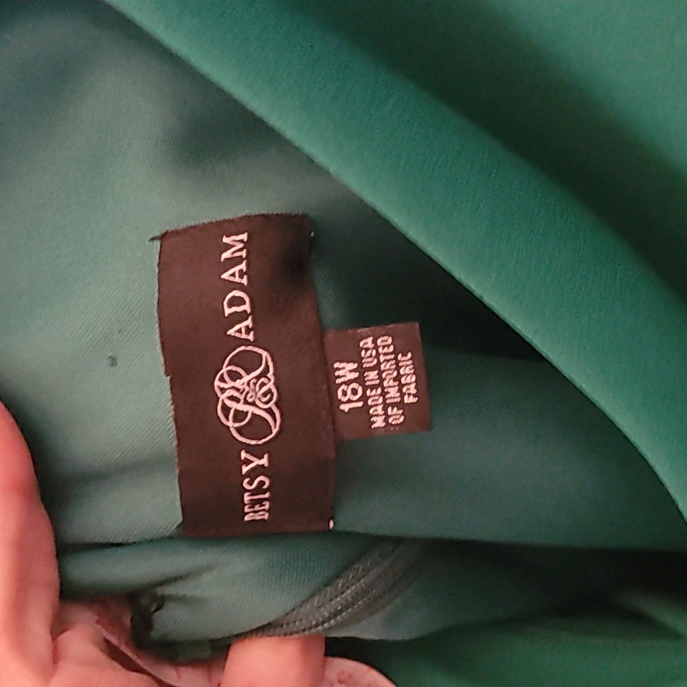 NWT Betsy & Adam Green Cocktail Evening Dress, Size 18W - Picture 4 of 7